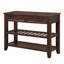 Console Mid-Century avec 2 tiroirs et 2 tablettes à niveaux - espresso, 42 po-2040885611