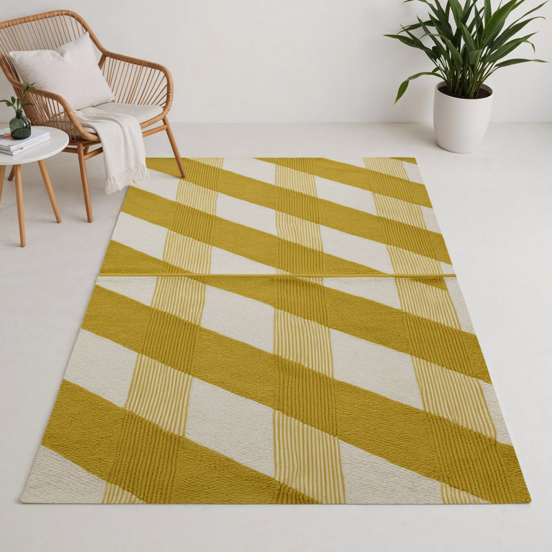 Tapis d'intérieur et d'extérieur à carreaux beige