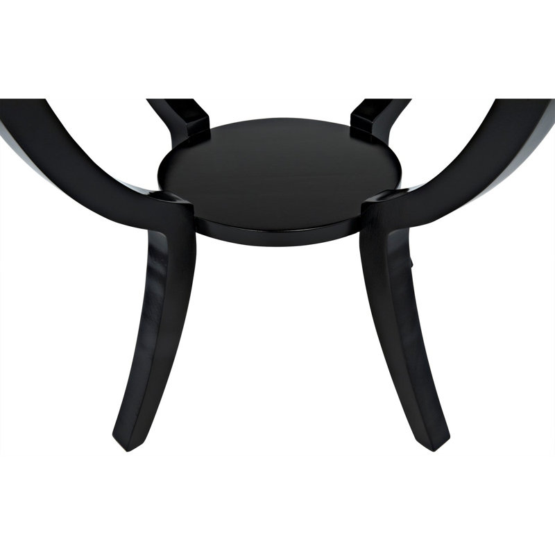 Table de bout en bois massif Scheffield, Noir