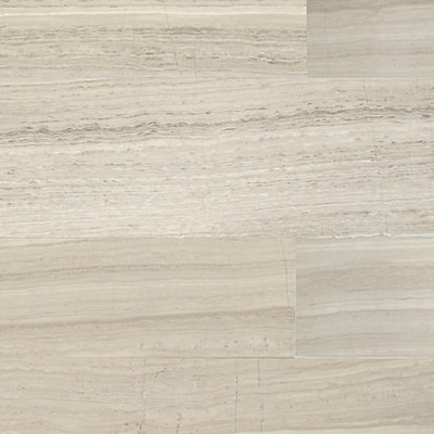 Limestone Collection Vein-Cut 24" x 12" Natural Stone Field Tile in Chenille White