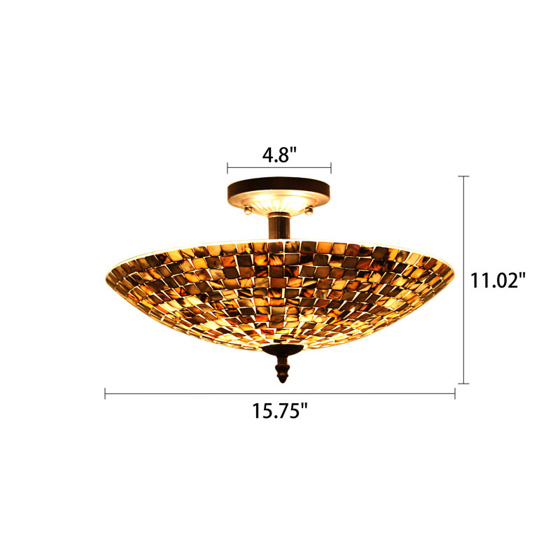 Alexsis Shell Semi Flush Mount