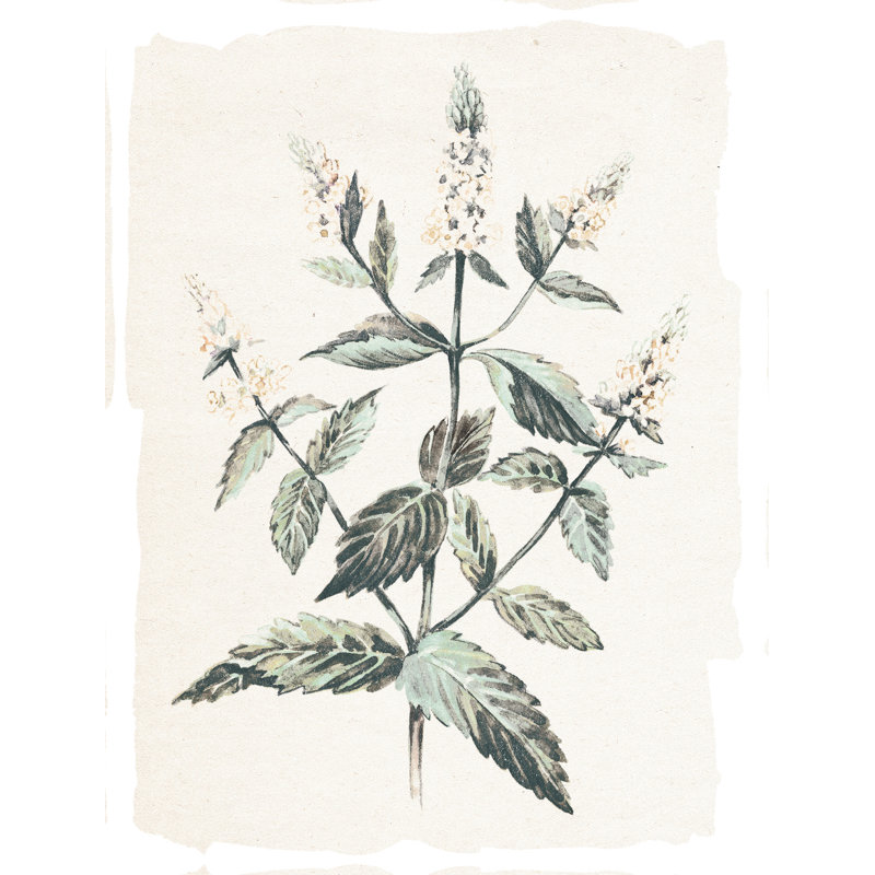 Vert botanique - peinture sur toile tendue, H 12 po x l 8 po