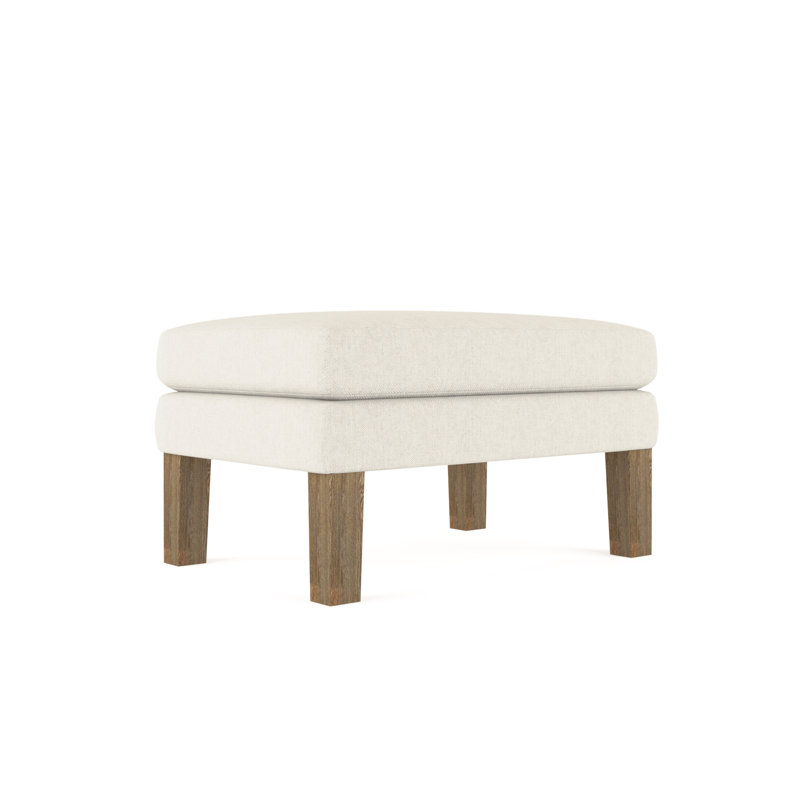 Repose-pieds Charlton, Naturel, Cuir vieilli graphite