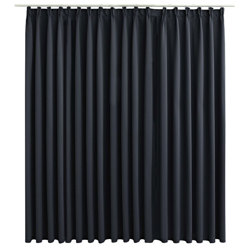Azurae Blackout Curtain Single Panel, Black
