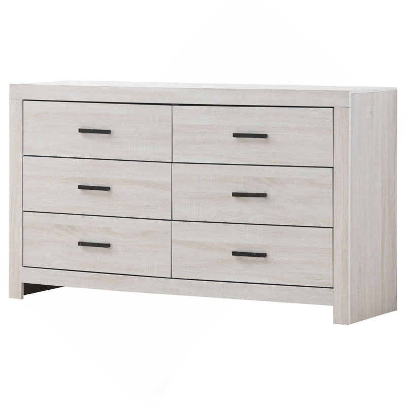 Commode 6 tiroirs, Blanc