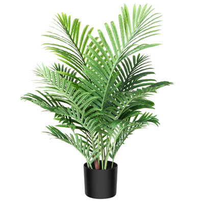 Palmier artificiel de 3 pi Adcock, plante artificielle pour la maison et le bureau, faux arbre d'intérieur et d'extérieur