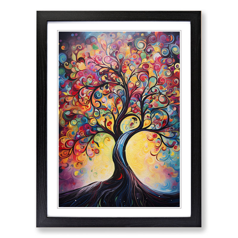 Single Picture Frame Print on Wood, Black Framed, 46cm H x 34cm W
