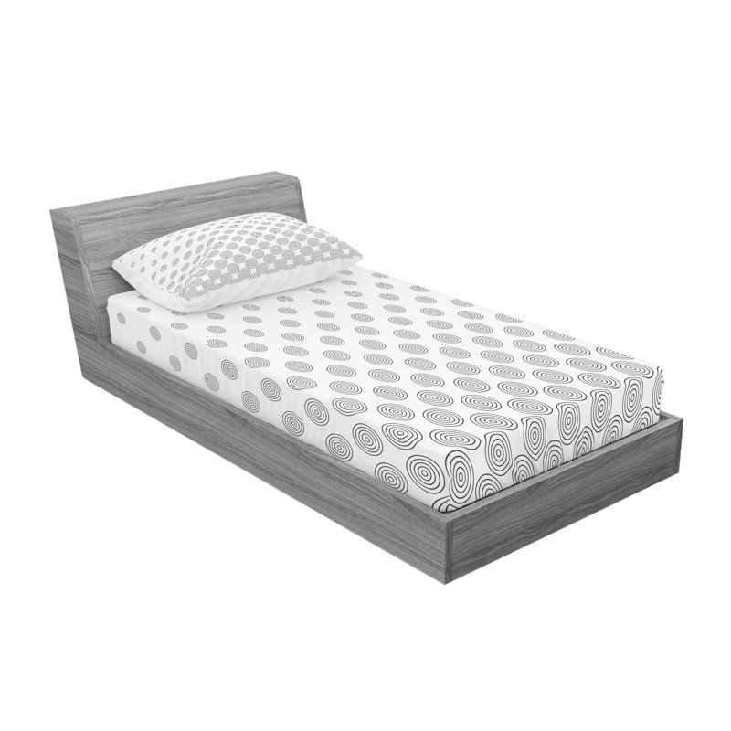 Microfiber Geometric Sheet Set, Twin XL Sheet Set with Fitted Sheet