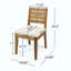 Chaise de salle à manger d'extérieur sans accoudoirs avec coussins (ensemble de 2), résistante aux intempéries et durable pour un patio