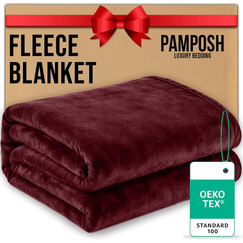 Luxury Super Soft Flannel Fleece Blanket – Cosy Lightweight, Easy-Care Microfiber Throw for Bed, Sofa, Camping & Travel
