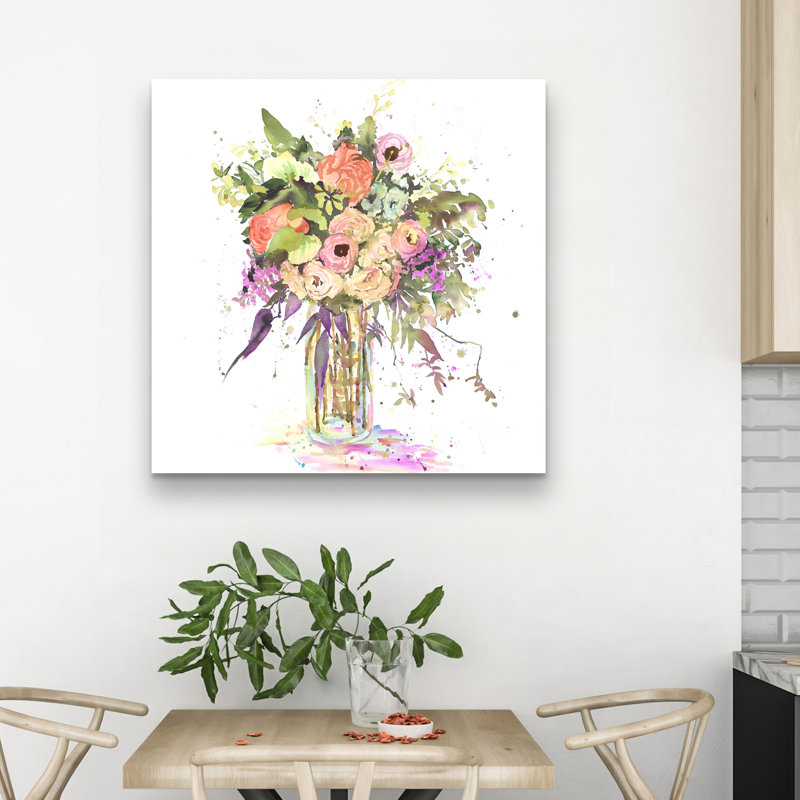 Romantic bouquet - 32"x32" art on canvas