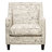 Carnelian Upholstered Armchair with Ottoman