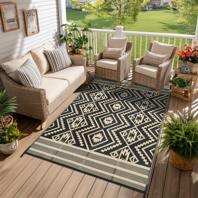 Geometric Braided Area Rug, 4*6ft/122*183cm