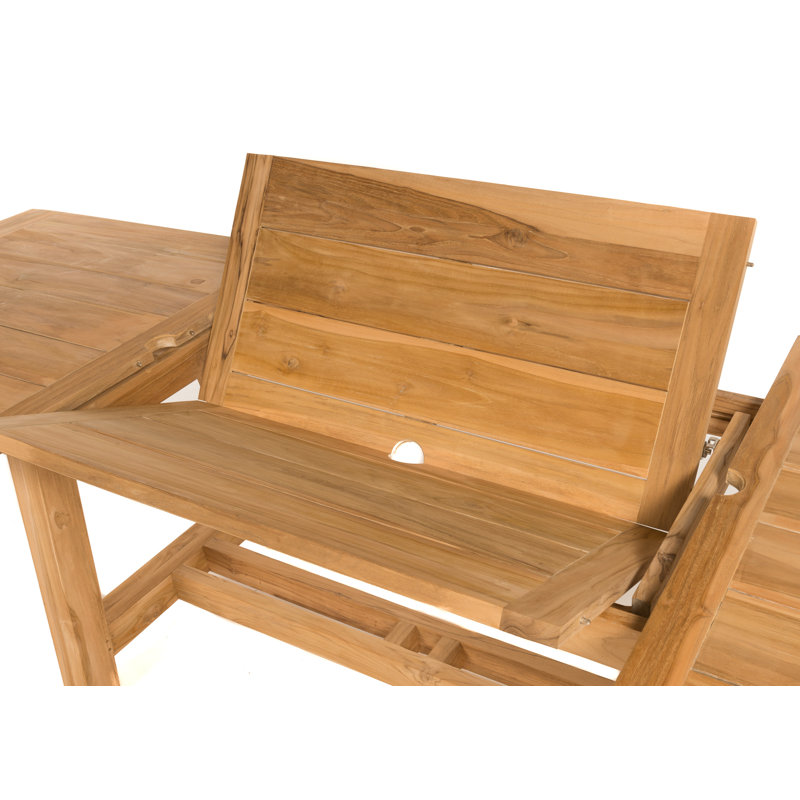 Lakewood Outdoor Teak Dining Table, 39" W x 78" L x 29" H, Natural