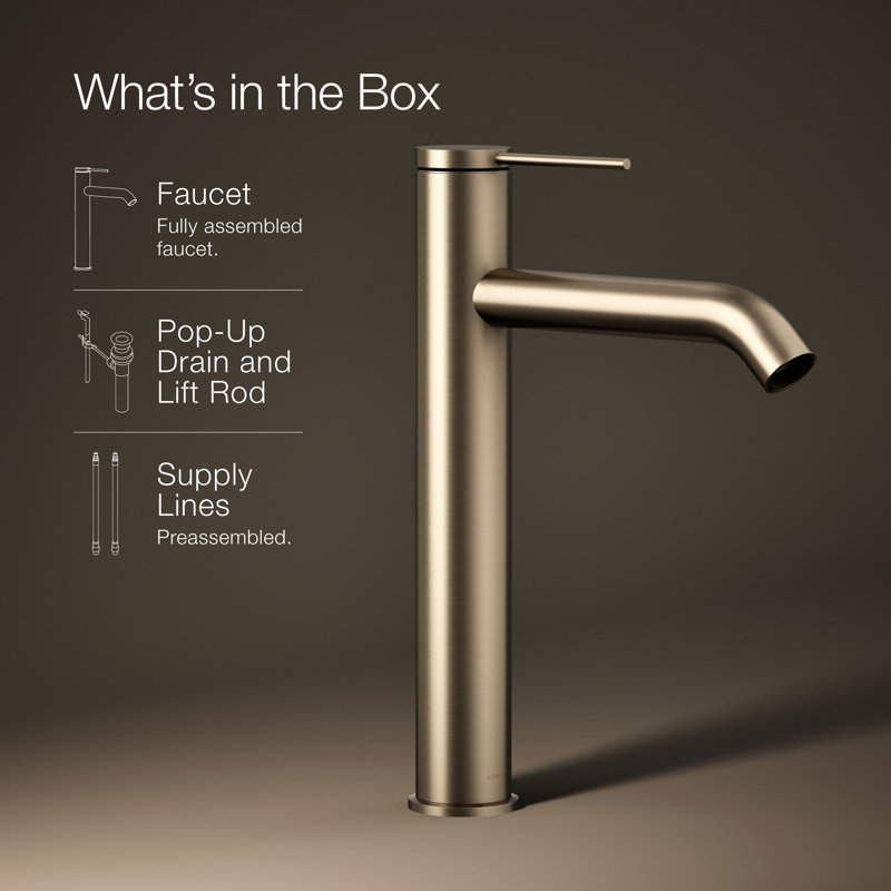 Components Single-Handle Bathroom Sink Faucet, Vibrant Brushed Bronze