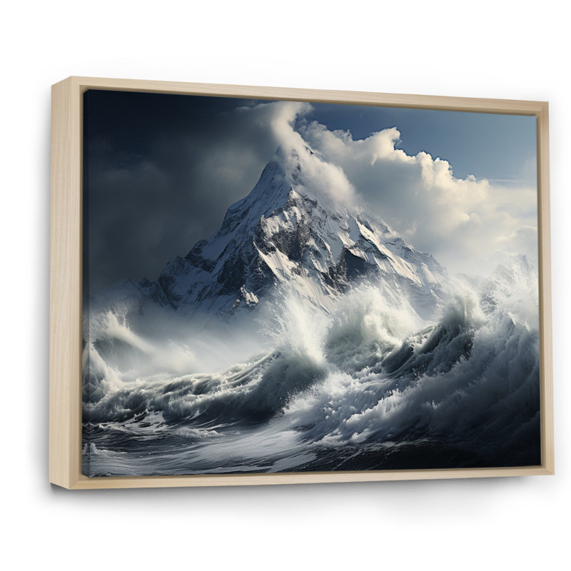 Glacier Majestic Clarity I - Landscapes Wall Art Living Room, H 34 po x l 44 po x P 1,5 po, Cadre naturel flottant