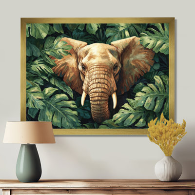 Tête d'éléphant Guidi dans la jungle II - Éléphant, art mural