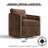 Clarisse Solid Wood Upholstered Swivel Armchair-41176637