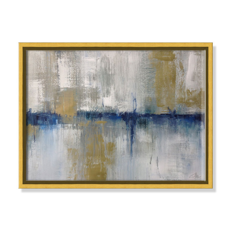 Horizon dans la brume - reproduction d'art sur toile, H 12 po x l 16 po x P 2 po, Or