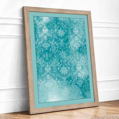 Ornate Lace Gradient Vintage - Framed Print