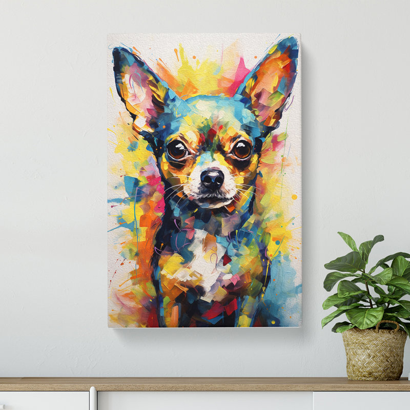 Chihuahua Action No.4 - No Frame Print, 50cm H x 35cm W x 3cm D