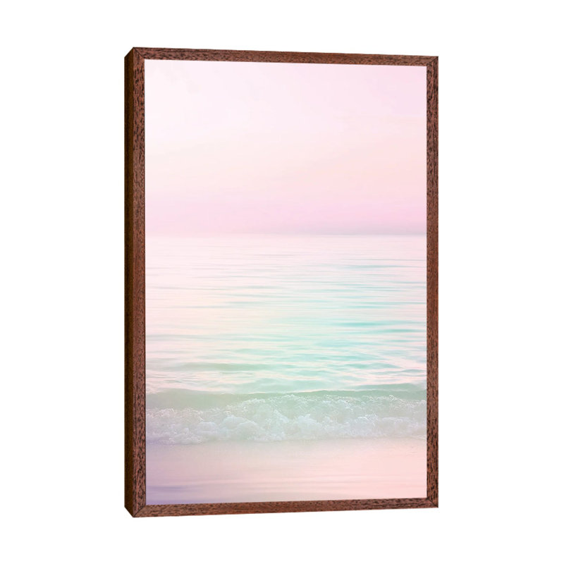 Dreamy Pastel Seascape I - Print on Canvas, Classic Brown Wood Framed, 66.04 cm H x 45.72 cm W