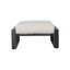 2 repose-pieds: structure en aluminium et coussins beige confortables de 2 repose-pieds avec siège brun - polyvalent et élégant