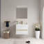 Meuble-lavabo mural 30 po avec lavabo, meuble de rangement flottant avec comptoir en résine de pierre et tiroirs à fermeture en douceur-22335186