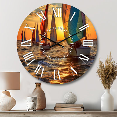 Boating Bliss II - Sports White Face Wall Clock