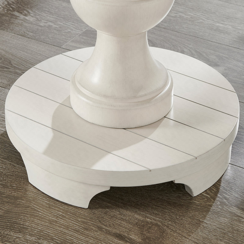 Caesar Traditional Round Pedestal End Table