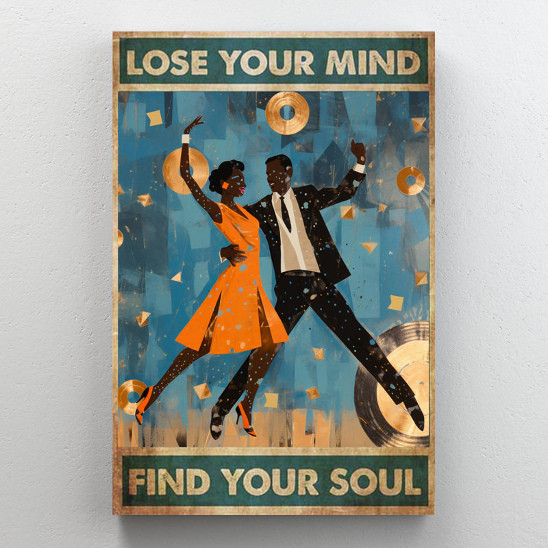 «Jashad Couple Dance Lose Your Mind», reproduction d'art graphique sur toile tendue sur toile tendue
