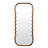 31.4X1.4X74" Oversized Wooden Floor Mirror With Unique Brown Frame