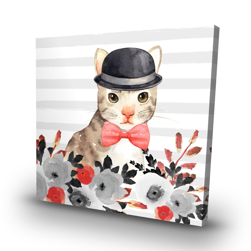 Cat detective - 32"x32" art on canvas