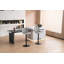 Swivel Upholstered Adjustable Height Counter Stool with Metal Frame-202467540