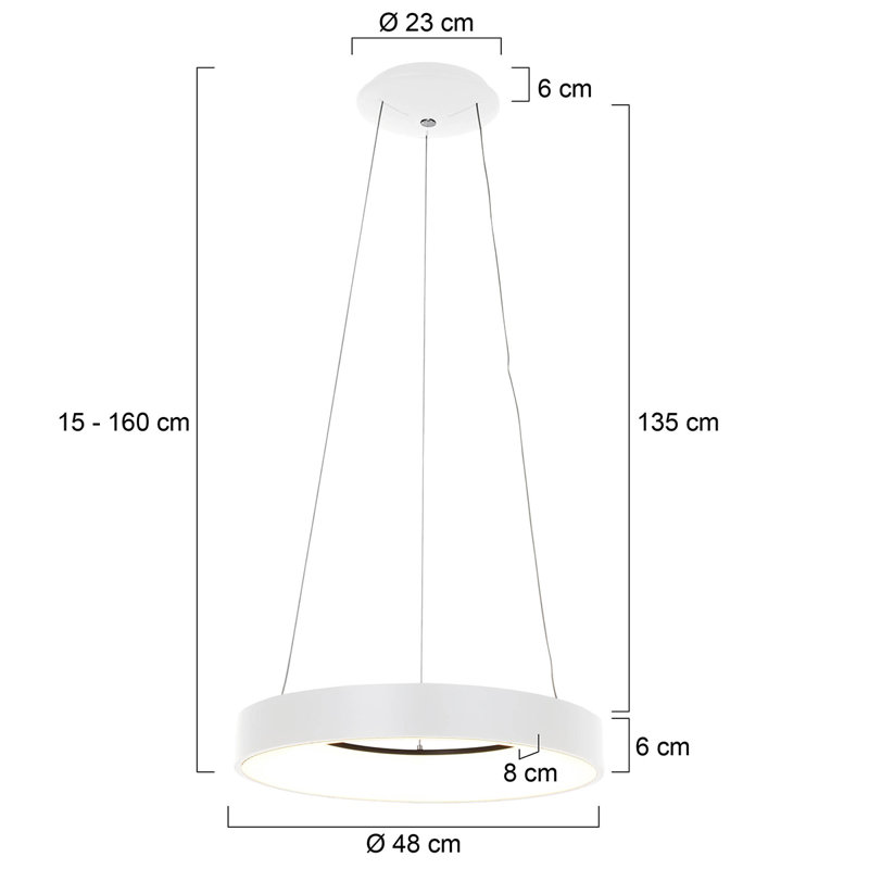Aroush 1 - Light LED Unique/Statement Pendant, White