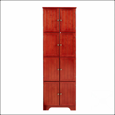 Grande armoire de rangement autoportante avec 8 portes et 4 tablettes pour une vie organisée dans n'importe quelle pièce