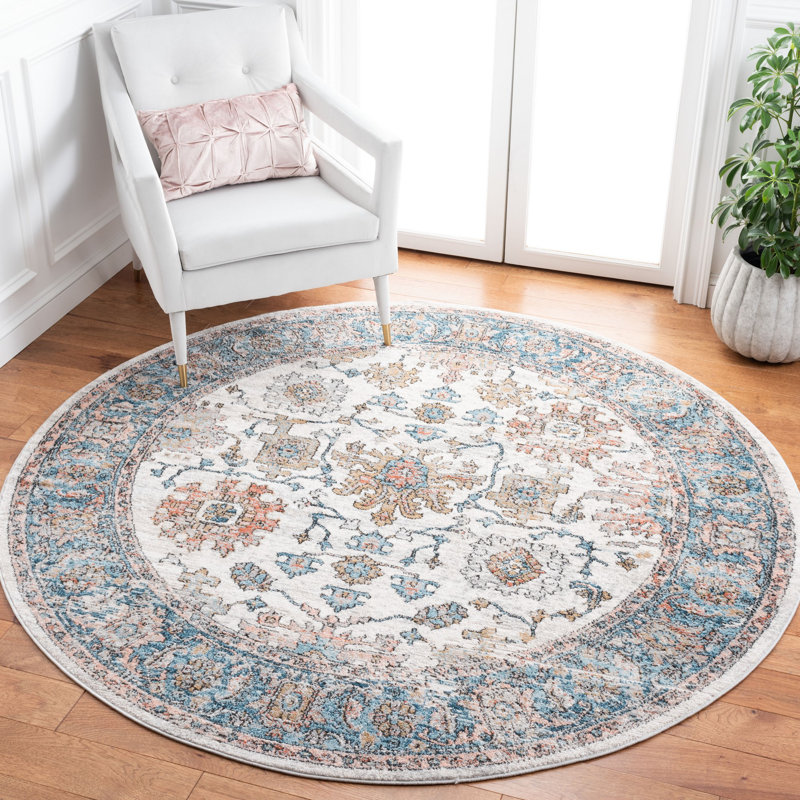 Radium Performance Oriental Rug, Round 6'7"