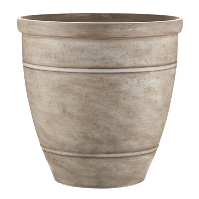 19" Wright Planter, Whitestone Finish