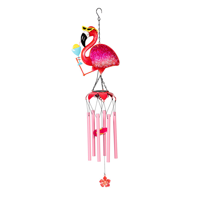 Carillon en métal Flint Flamingo, 38 po