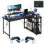 L-Shaped Metal Base Computer Desk