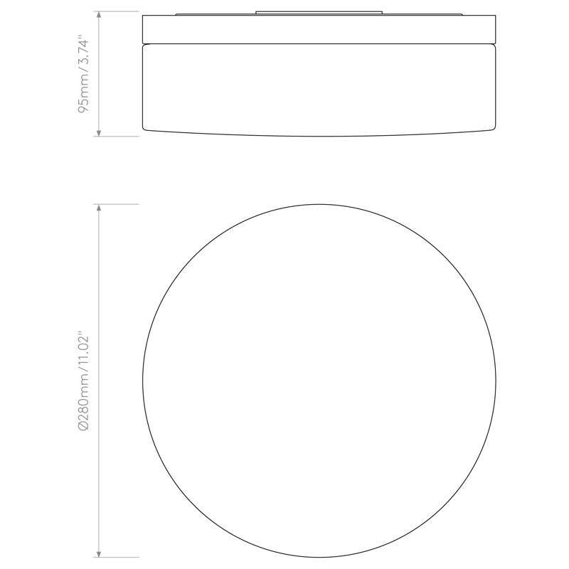 Sabina 1 - Light Flush Mount, White