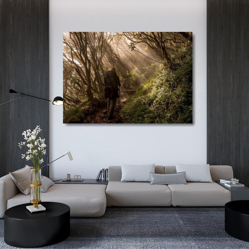 Art sur toile tendue avec toile Millobel Pines Wrobel, Karsten, à travers la forêt enchantée, H 35 po x l 48 po