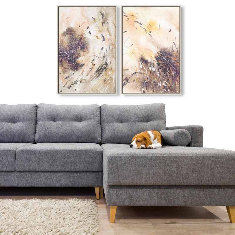 Floating Autumn Set Set by Oliver Gal, 32"H x 22"W, Silver Floater Frame