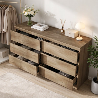120 cm W Chest of 6 Drawers
