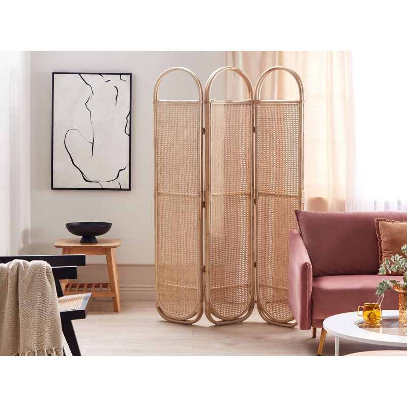 Akhilles 3 - Panel Folding Room Divider, Natural