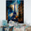 «Blue Eiffel Tower in the Autumn», reproduction sur toile