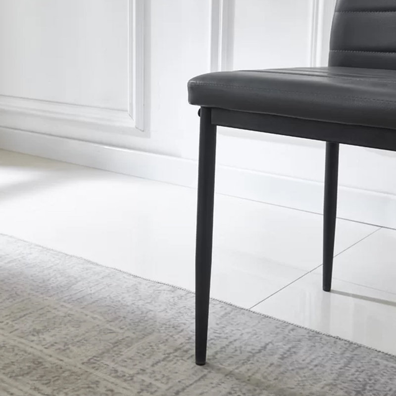 Chaise parsons Boriana, Noir, gris