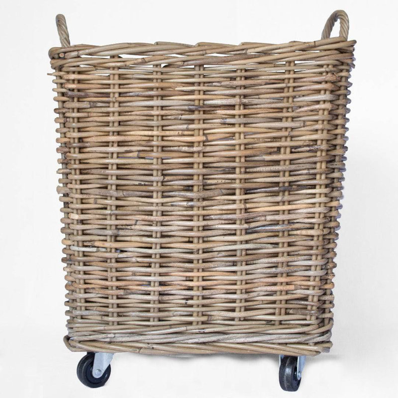 Panier en rotin sur roulettes, TG