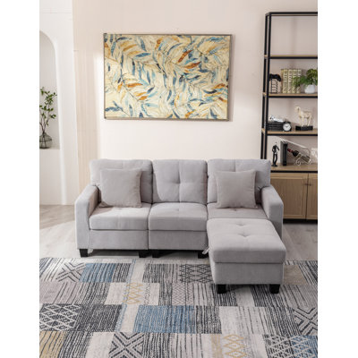 Canapé rembourré 81 pièces 4 pièces avec rangement 81 "