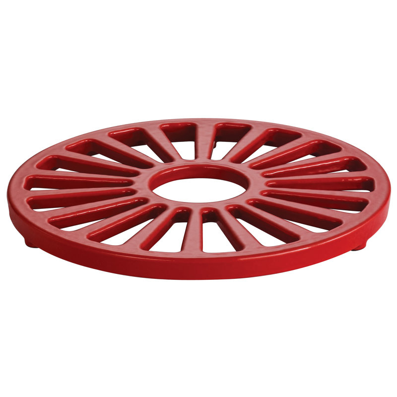 Tramontina Bestow Enameled Cast Iron Round Trivet, Gradated Red